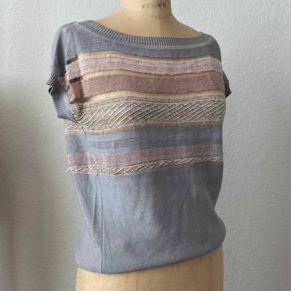Iridescent Knit Sweater Top